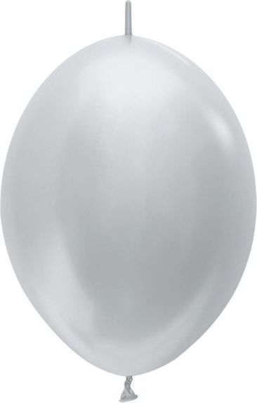 MojeParty Balónky spojovací Sempertex perleťové stříbrné 50 ks - obrázek 1