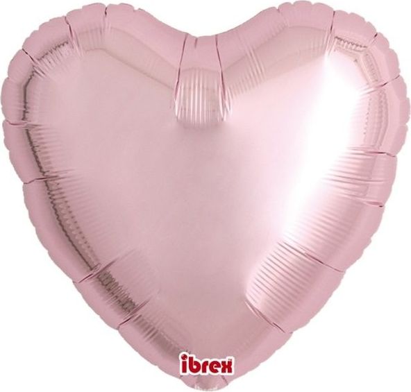 GoDan Balónek fóliový Srdce metalické světle růžové 46 cm 5 ks - obrázek 1