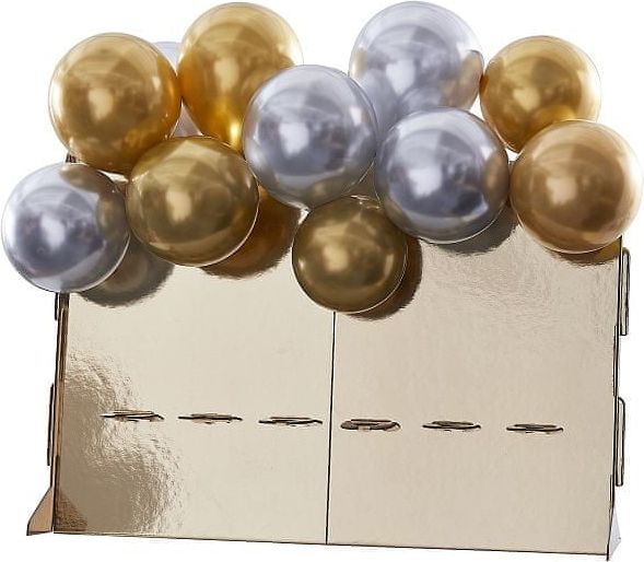 MojeParty Párty stojan na šampusky s balónky zlatý 41 x 73 cm - obrázek 1