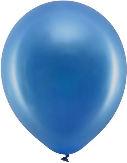 PartyDeco Balónky dekorační metalické 30 cm Rainbow námořnicky modré 100 ks - obrázek 1