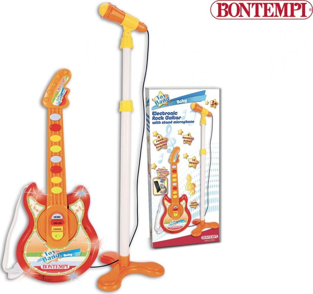 Bontempi Kytara s mikrofonem dětská 20 x 20 x 89 cm - obrázek 1