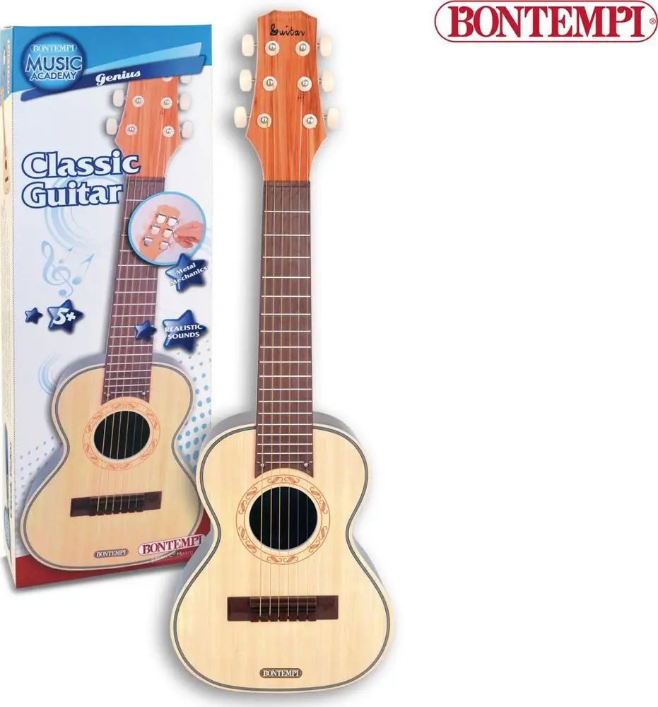 Bontempi Klasická kytara se 6 kovovými strunami 70 x 22,5 x 8 cm - obrázek 1