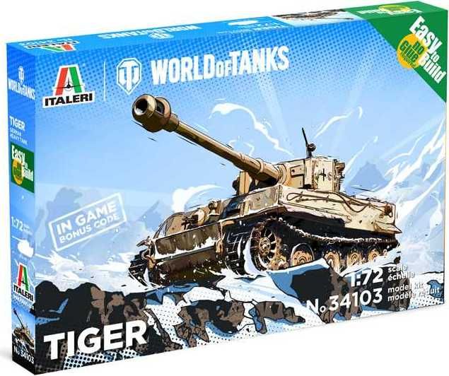ITALERI Easy to Build World of Tanks 34103 - Tiger (1:72) - obrázek 1