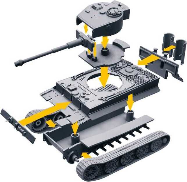 ITALERI Easy to Build World of Tanks 34103 - Tiger (1:72) - obrázek 3