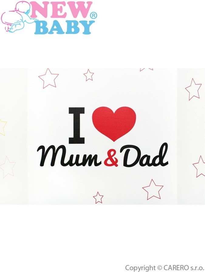 Přebalovací podložka New Baby I love Mum and Dad bílá 70x50cm - obrázek 4
