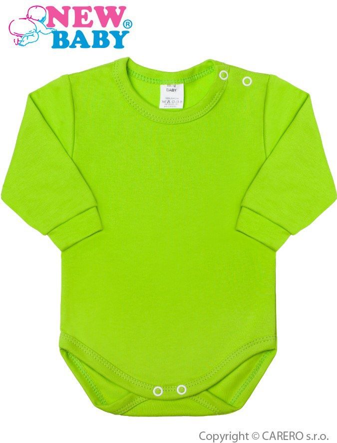 Kojenecké body s dlouhým rukávem New Baby světle zelené&nbsp;-&nbsp;86 (12-18m) - obrázek 1