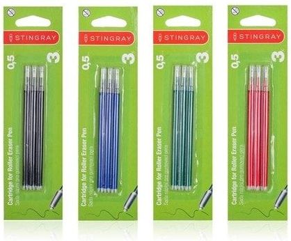 Stingray Sada náplní pro gumovací pera 0,5 mm, 3 ks, mix barev - obrázek 1