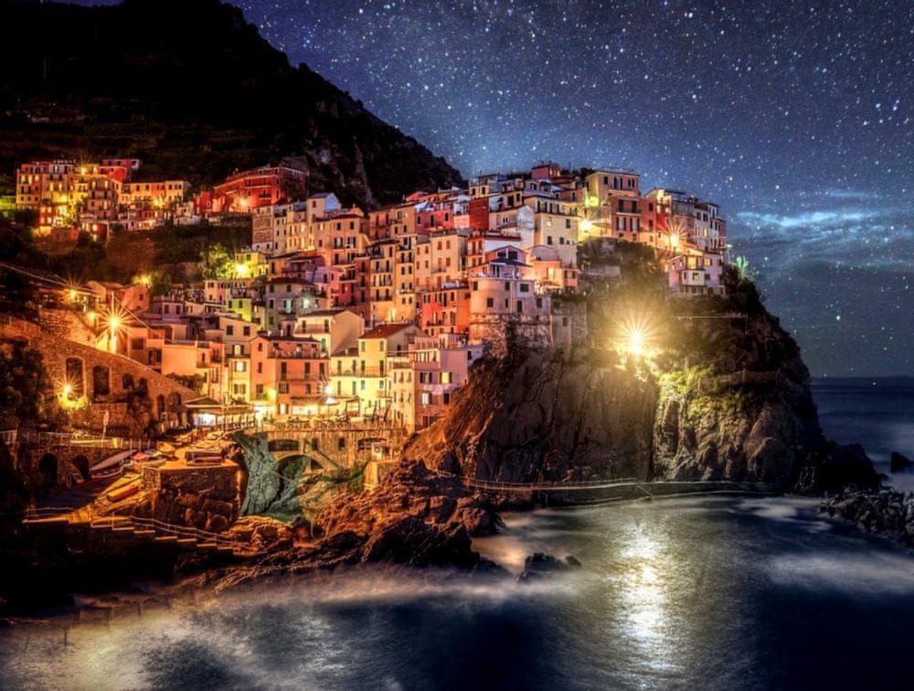 Popron.cz Diamantové malování s rámem - Cinque Terre - obrázek 1