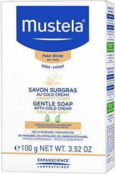 Mustela Dětské jemné mýdlo na tvář a tělo (Gentle Soap with Cold Cream) 100 g - obrázek 1