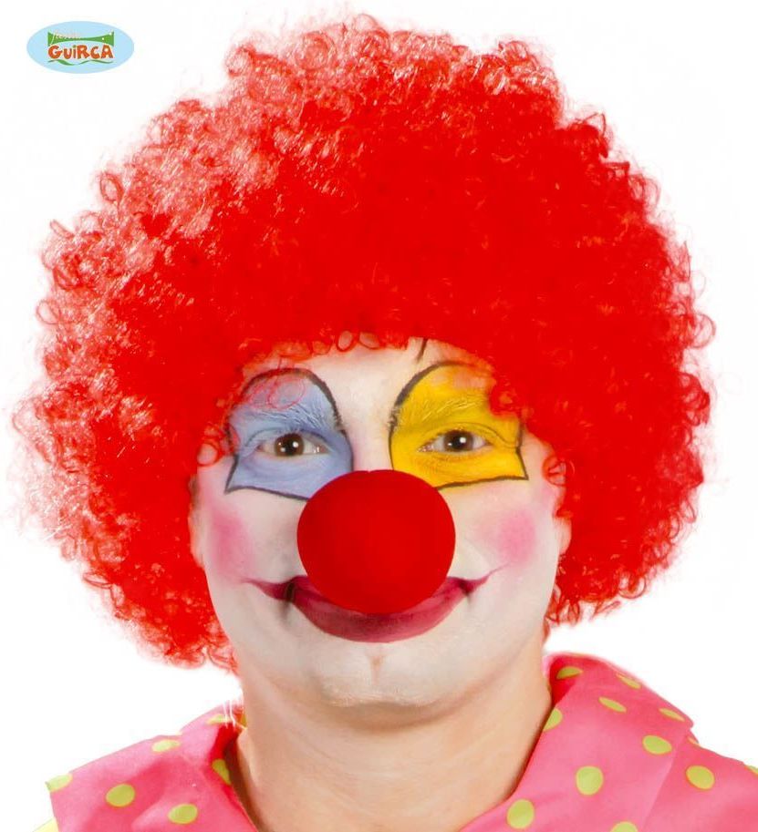 Paruka AFRO červená - klaun - obrázek 1