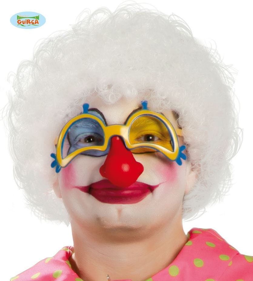 Paruka AFRO bílá - klaun - obrázek 1