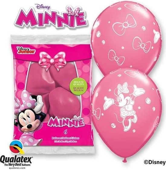 Párty balónky latexové - myška Minnie 30 cm - 6 ks - obrázek 1