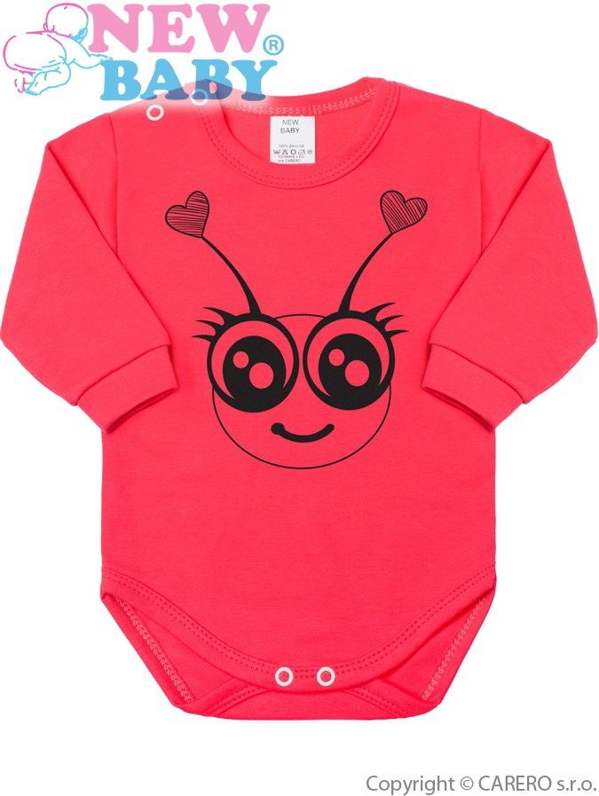 Kojenecké body s dlouhým rukávem New Baby Zvířátko Beruška růžové&nbsp;-&nbsp;80 (9-12m) - obrázek 3