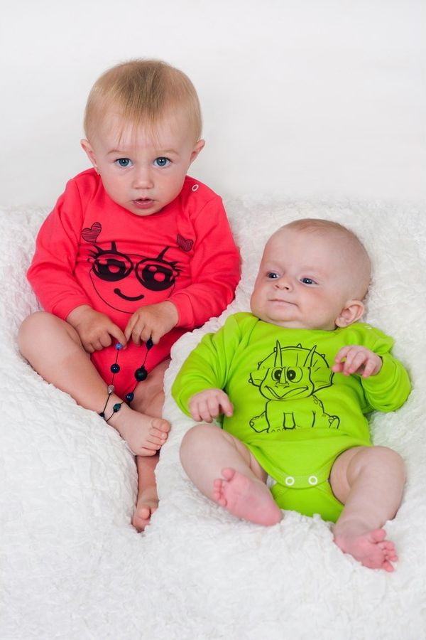 Kojenecké body s dlouhým rukávem New Baby Zvířátko Včelka neonové&nbsp;-&nbsp;56 (0-3m) - obrázek 2