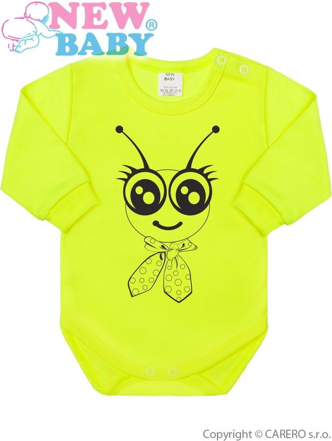 Kojenecké body s dlouhým rukávem New Baby Zvířátko Včelka neonové&nbsp;-&nbsp;56 (0-3m) - obrázek 3