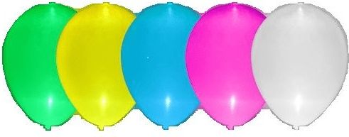 LED svíticí balónky - mix barev - 5 ks - 30 cm - obrázek 1