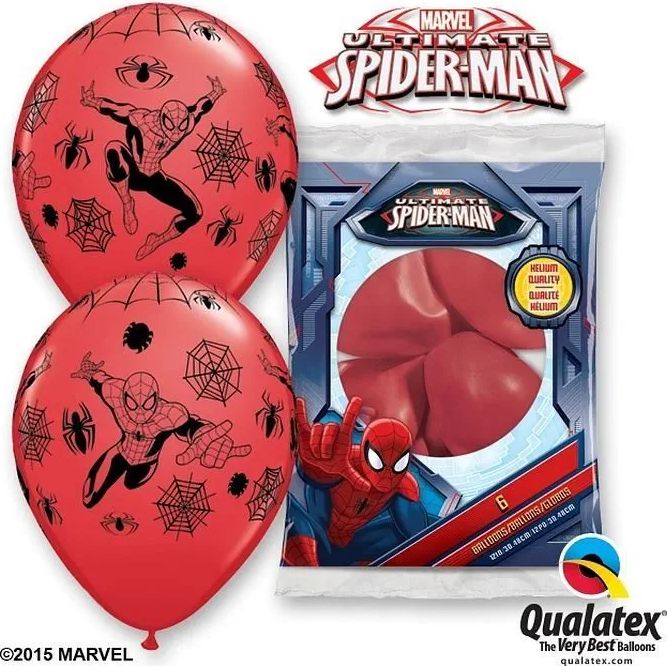 Párty balónky latexové - Spiderman - 30 cm - 6 ks - obrázek 1