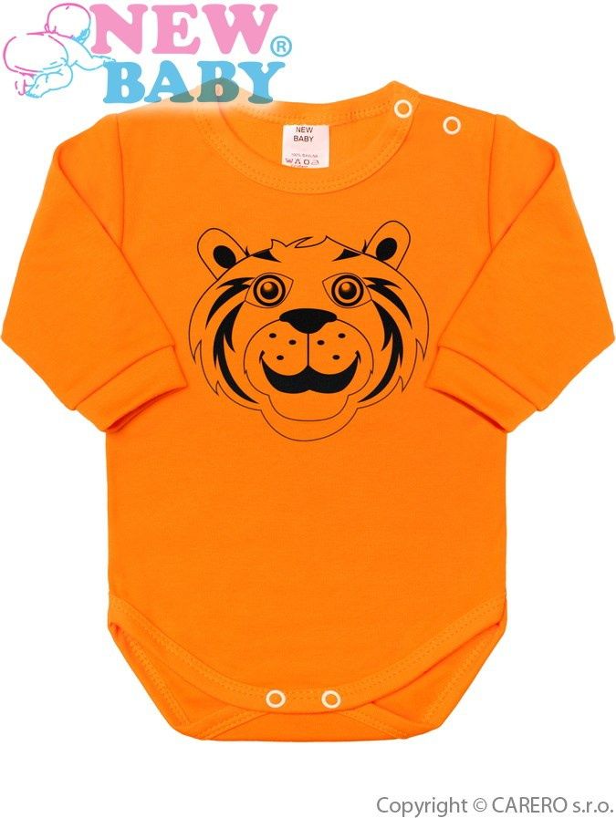 Kojenecké body s dlouhým rukávem New Baby Zvířátko Tygřík oranžové - 86 (12-18m) - obrázek 2