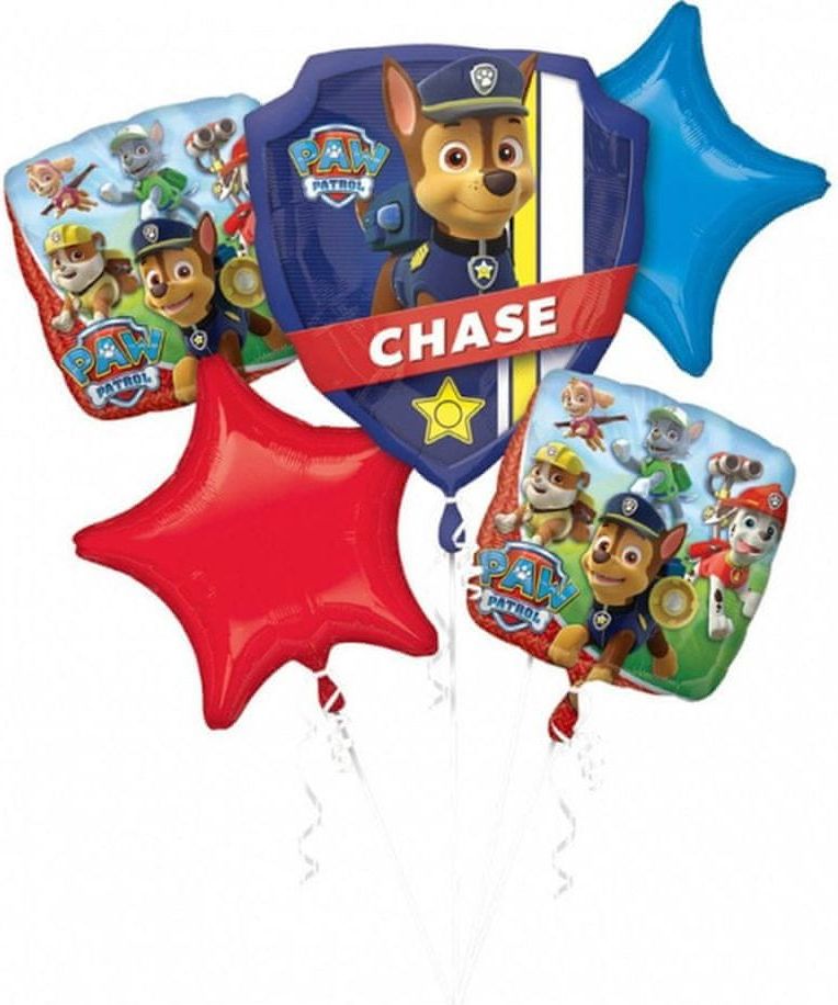 Sada fóliových balónků - Tlapková Patrola - Paw Patrol - 5 ks - obrázek 1