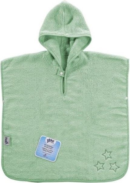 Kikko XKKO Organic BIO bavlněná froté osuška s kapucí 90x90 Mint Stars - obrázek 1