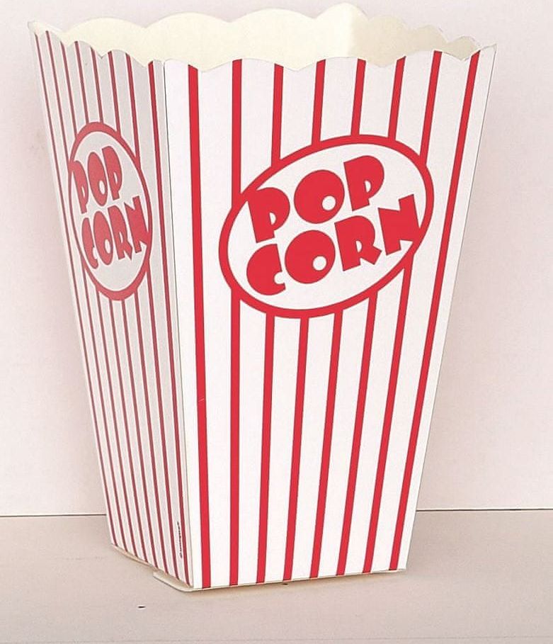Párty krabičky na popcorn - 10 ks - obrázek 1