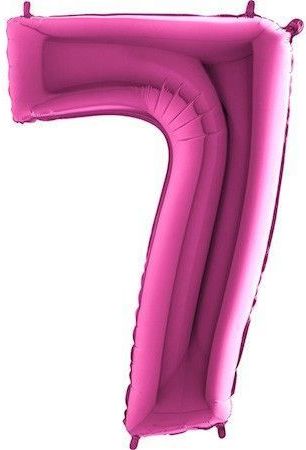 Fóliový balónek číslice 7 - růžová - pink - 102cm - obrázek 1