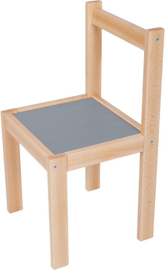 Wood Partner Dětská židlička ROBI lak/šedá - obrázek 1