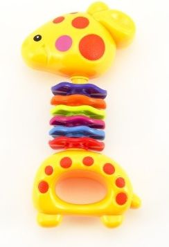 Teddies Chrastítko žirafa plast 15cm na kartě 3m - obrázek 2