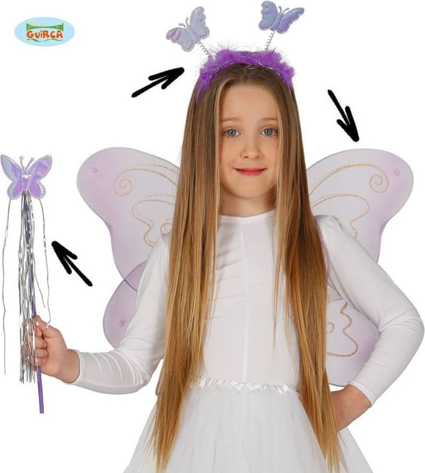 Kostým - dětská sada motýlek - velikost univerzální - obrázek 1