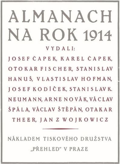 Čapek Josef, Čapek Karel, Fischer Karel,: Almanach na rok 1914 - obrázek 1