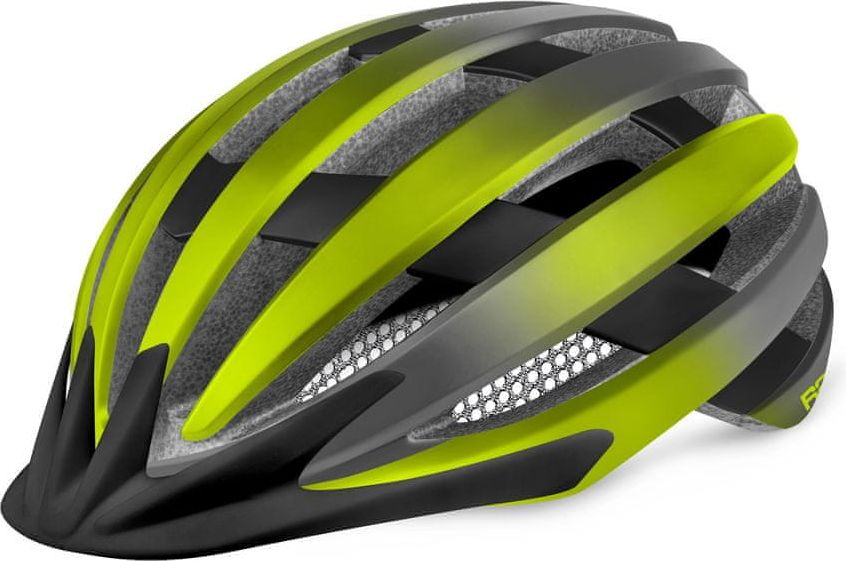 R2 Cyklistická helma VENTU ATH27E/M 56-58cm neon, žlutá,černá, mat - obrázek 1