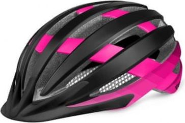 R2 Cyklistická helma VENTU ATH27D/S 54-56cm růžová, černá, matná - obrázek 1