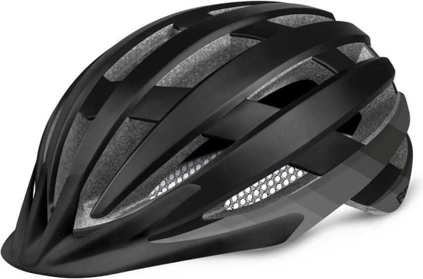 R2 Cyklistická helma VENTU ATH27A/M 56-58cm černá, mat - obrázek 1