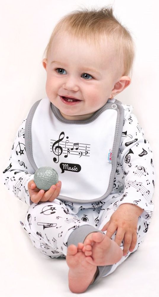 Kojenecké bavlněné polodupačky New Baby Music - 80 (9-12m) - obrázek 2