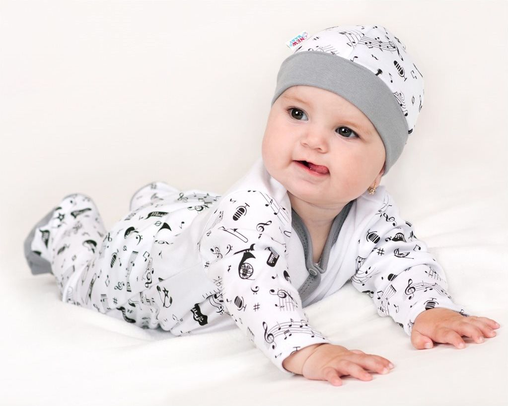 Kojenecké bavlněné polodupačky New Baby Music - 80 (9-12m) - obrázek 3