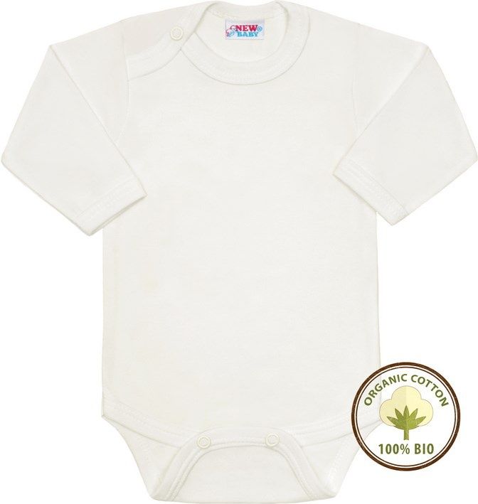 BIO body s dlouhým rukávem New Baby růžové - 86 (12-18m) - obrázek 1