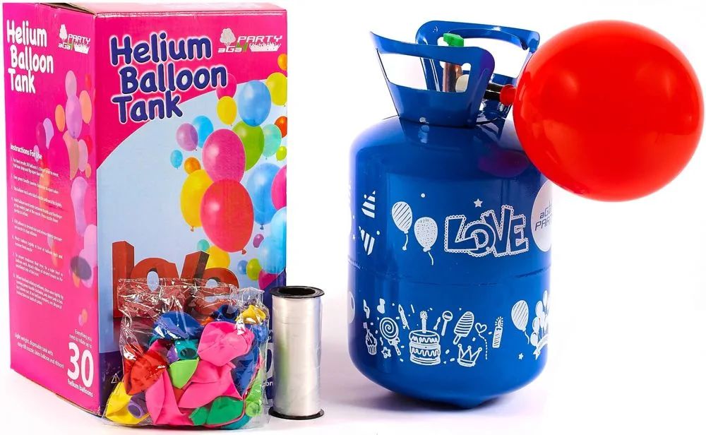Aga4Kids Helium do balónků PARTY 30 MIX Green/Blue - obrázek 1