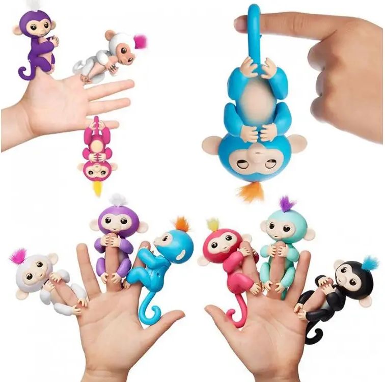 AUR Happy monkey - interaktivní opička fingerlings tyrkysová - obrázek 1