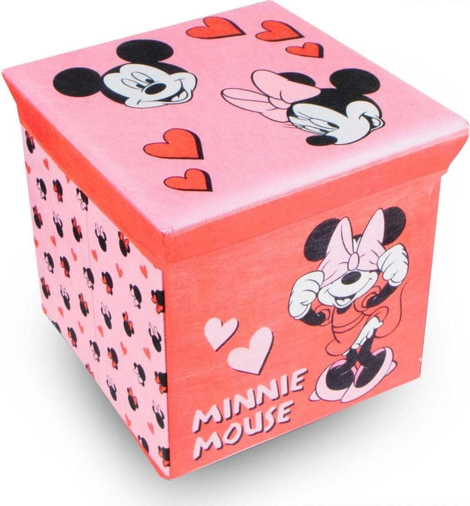bHome Úložný box na hračky Minnie růžová s víkem UBBH0770 - obrázek 1