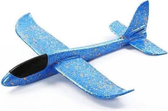 AUR Polystyrenové házecí letadlo dolet až 40 m - barva modrá - obrázek 1