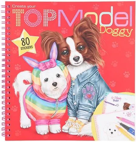 Omalovánky Top Model Doggy, kreativní se samolepkami, 80 samolepek - obrázek 1
