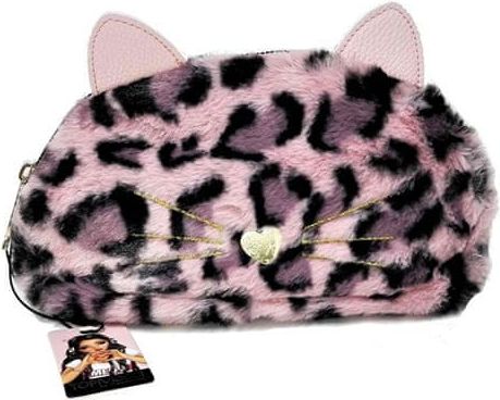 Top Model Kosmetická taška , Leopardí vzor, barva růžová, kočičí ouška, 10066221 - obrázek 1
