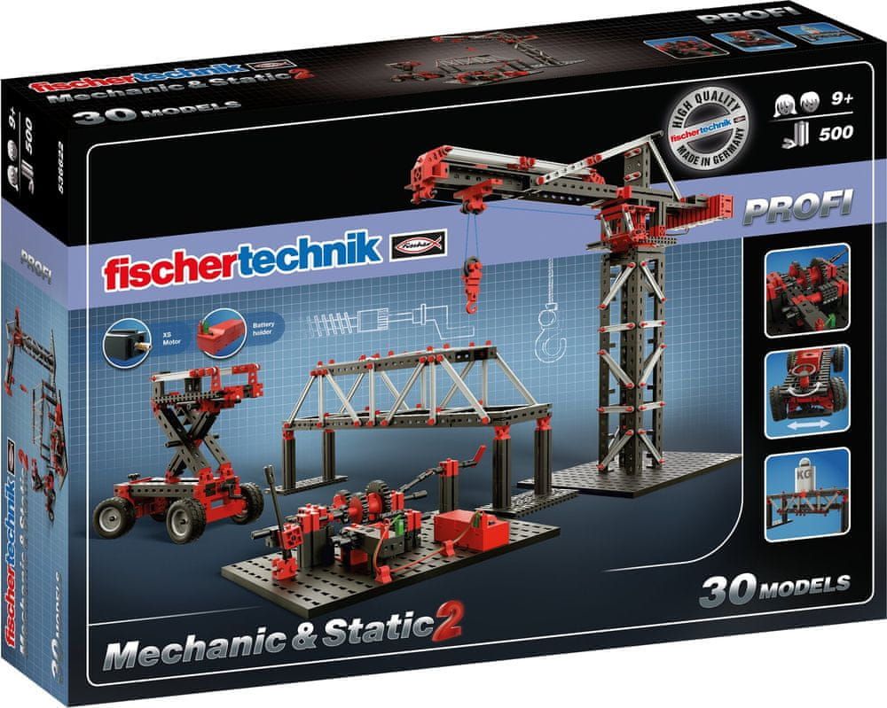 Fischer technik 536622 Profi Mechanic + Static 2 Konstrukční modely 500 dílů - obrázek 1