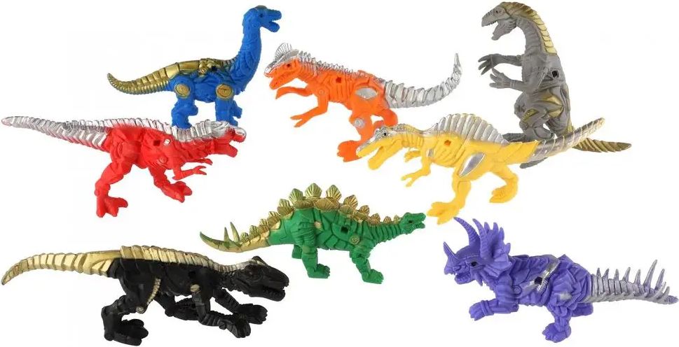 Teddies Dinosaurus/Drak 8ks plast 14-17cm v sáčku 22x35x7cm - obrázek 1