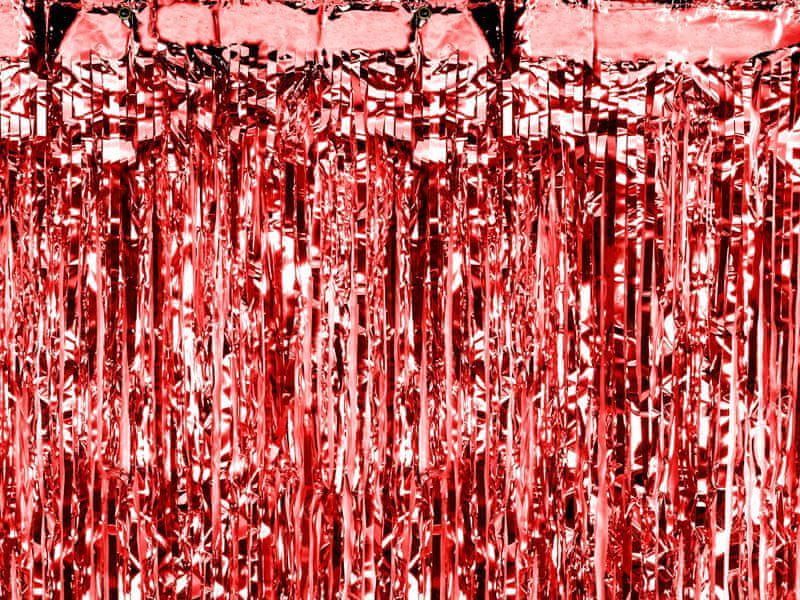 Party závěs červený 90 x 250 cm - obrázek 1