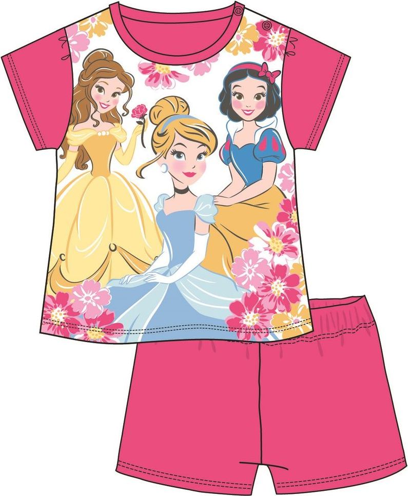 Disney by Arnetta dívčí pyžamo Princess 80 růžová - obrázek 1