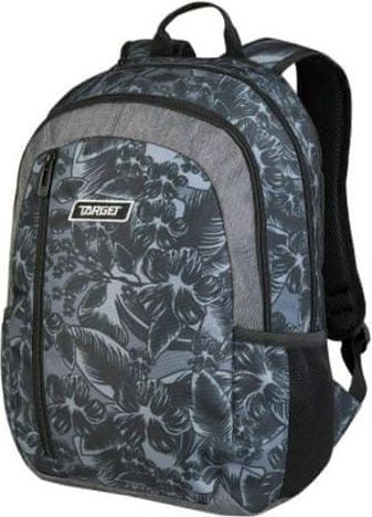 Target Studentský batoh , Černý, s potiskem květin - obrázek 1