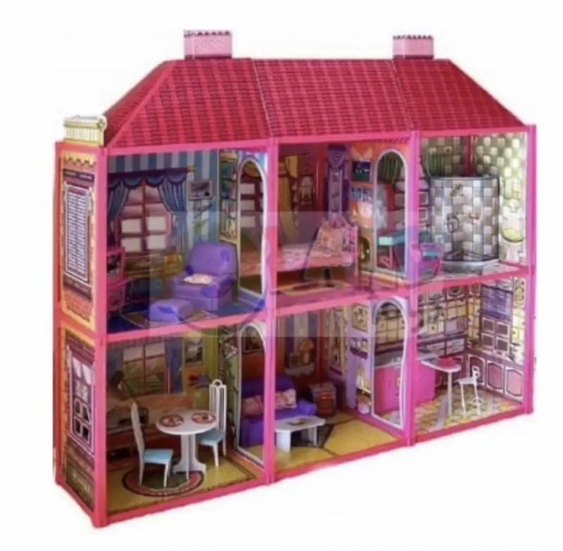 BB-Shop Plastový domeček pro panenky s panenkou a příslušenstvím Barbie XXL - obrázek 1
