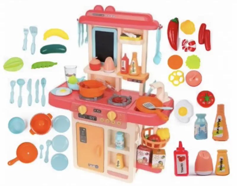BB-Shop Toys dětská kuchyňka se zvuky a tekoucí vodou oranžová barva - obrázek 1