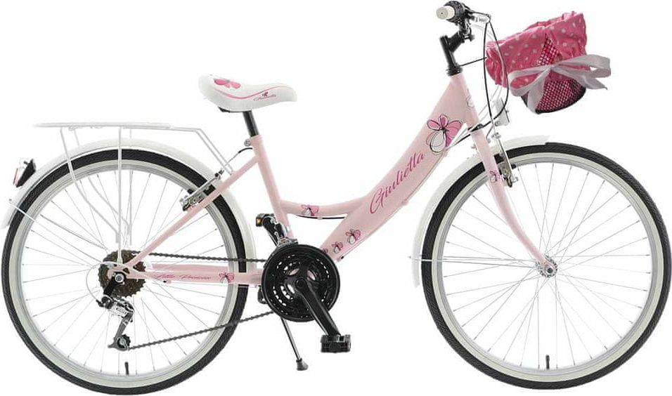Kands dětské jízdní kolo giulietta, kola 24”, výška 120-160 cm růžový - obrázek 1